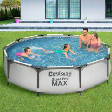 Basen Stelażowy Steel Pro MAX 305x76 Okrągły 10FT BESTWAY 3w1 Basen Stelażowy Steel Pro MAX 305x76 Okrągły 10FT BESTWAY 3w1