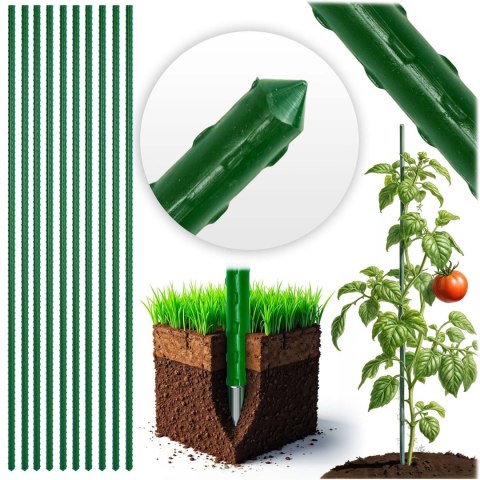 Wzmocnione Tyczki do Roślin Plonos 150 cm 10 szt Wzmocnione Tyczki do Roślin Plonos 150 cm 10 szt