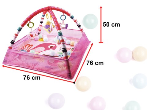 Mata Edukacyjna Dla Niemowląt Z Piłeczkami – Kojec, Suchy Basen, 76x76 cm Mata Edukacyjna Dla Niemowląt Z Piłeczkami – Kojec, Suchy Basen, 76x76 cm