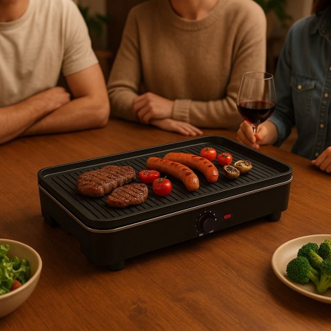 Grill 3w1 Elektryczny MultiGarden 2200W Ruszt 50x25 cm Stojący Stołowy Grill 3w1 Elektryczny MultiGarden 2200W Ruszt 50x25 cm Stojący Stołowy