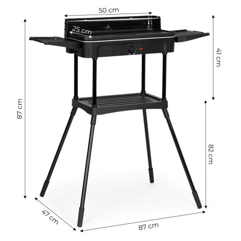 Grill 3w1 Elektryczny MultiGarden 2200W Ruszt 50x25 cm Stojący Stołowy Grill 3w1 Elektryczny MultiGarden 2200W Ruszt 50x25 cm Stojący Stołowy