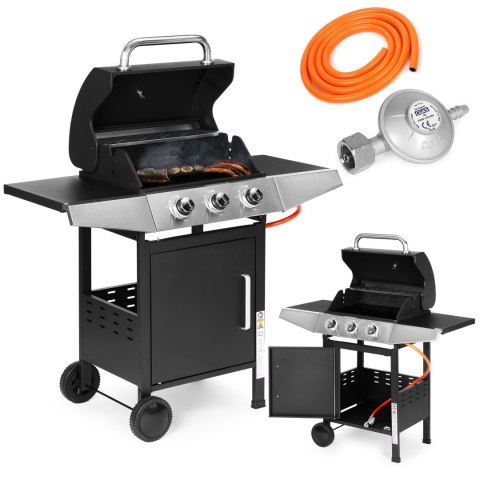 Grill Gazowy MultiGarden – 10.2 kW, 3 Palniki, Termometr i Żeliwny Ruszt Grill Gazowy MultiGarden – 10.2 kW, 3 Palniki, Termometr i Żeliwny Ruszt