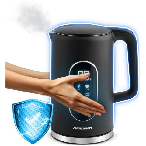 Czajnik Elektryczny Berdsen BD‑712 – Dotykowy Wyświetlacz, 2200 W, LED