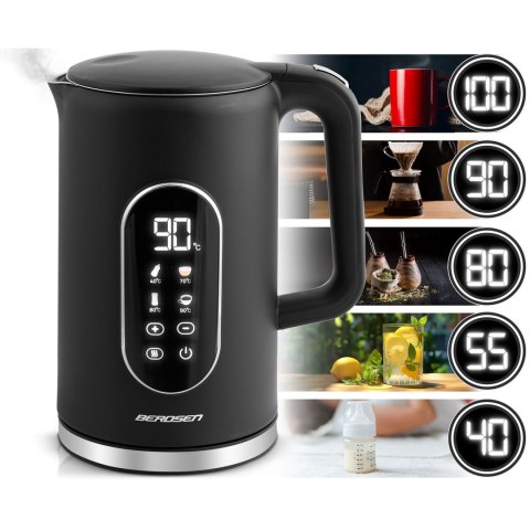 Czajnik Elektryczny Berdsen BD‑712 – Dotykowy Wyświetlacz, 2200 W, LED