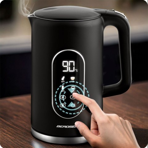Czajnik Elektryczny Berdsen BD‑712 – Dotykowy Wyświetlacz, 2200 W, LED