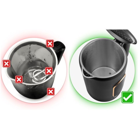 Czajnik Elektryczny Dotykowy Berdsen BD-712 – Regulacja , 1,7 L czarno-złoty