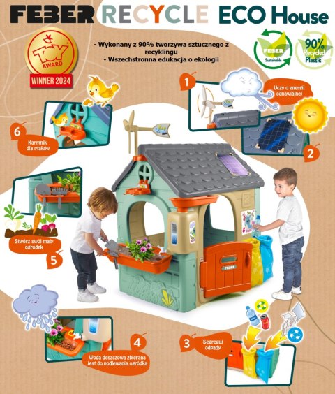 FEBER Domek ogrodowy Recycle Eco Segregacja Odpadów Zielona Energia FEBER Domek ogrodowy Recycle Eco Segregacja Odpadów Zielona Energia