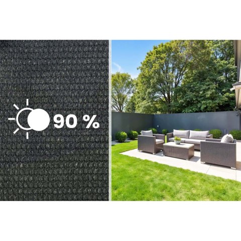 Siatka Cieniująca 1,2x50 m 90% Mata na Ogrodzenie Plonos 140g