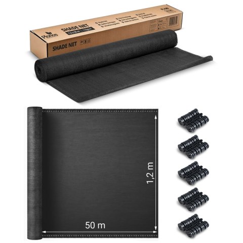 Siatka Cieniująca 1,2x50 m 90% Mata na Ogrodzenie Plonos 140g