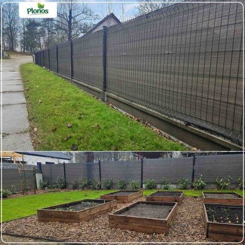 Siatka Cieniująca 1,2x50 m 90% Mata na Ogrodzenie Plonos 140g