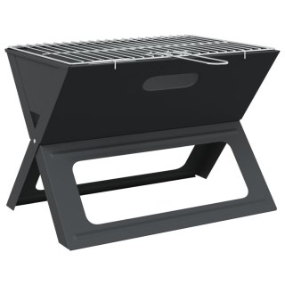 Przenośny Grill Węglowy Składany 46x31cm Stalowy