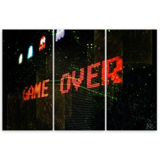 Tryptyk, obraz na płótnie, Game Over dla gracza - 150x100