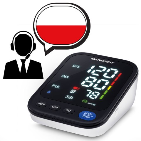 Ciśnieniomierz Naramienny Berdsen BD-122 Elektroniczny LED Polski Lektor