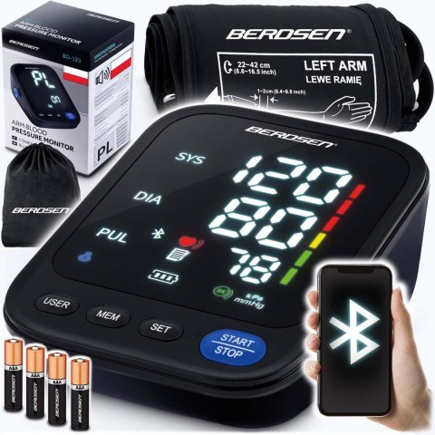 SMART Ciśnieniomierz Naramienny Berdsen BD-123 Bluetooth Aplikacja Polska