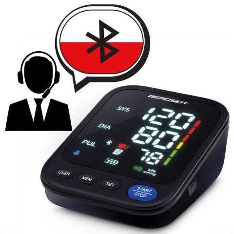 SMART Ciśnieniomierz Naramienny Berdsen BD-123 Bluetooth Aplikacja Polska