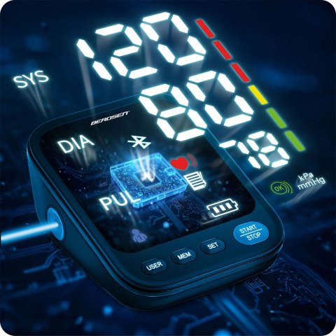 SMART Ciśnieniomierz Naramienny Berdsen BD-123 Bluetooth Aplikacja Polska