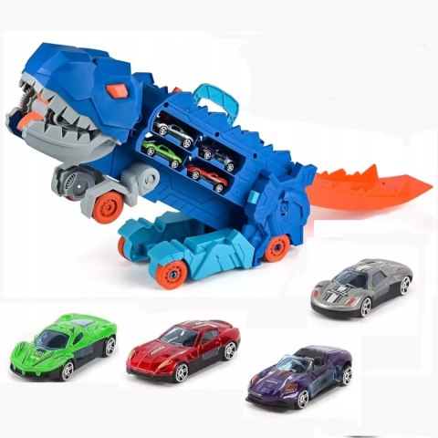 Ciężarówka Dinozaur T-Rex 2w1 – Wyrzutnia, Zjeżdżalnia, Samochodziki Ciężarówka Dinozaur T-Rex 2w1 – Wyrzutnia, Zjeżdżalnia, Samochodziki