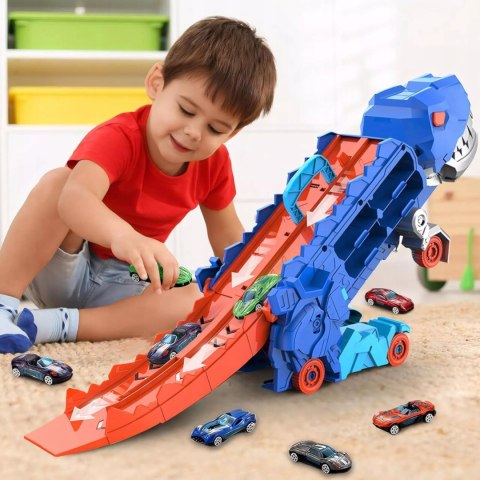 Ciężarówka Dinozaur T-Rex 2w1 – Wyrzutnia, Zjeżdżalnia, Samochodziki Ciężarówka Dinozaur T-Rex 2w1 – Wyrzutnia, Zjeżdżalnia, Samochodziki
