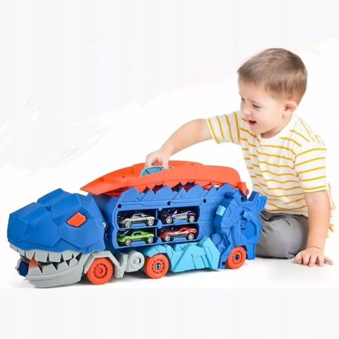 Ciężarówka Dinozaur T-Rex 2w1 – Wyrzutnia, Zjeżdżalnia, Samochodziki Ciężarówka Dinozaur T-Rex 2w1 – Wyrzutnia, Zjeżdżalnia, Samochodziki