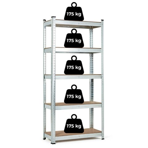 Uniwersalny Regał Magazynowy ModernHome 180x90x40 cm – 5 Półek Uniwersalny Regał Magazynowy ModernHome 180x90x40 cm – 5 Półek