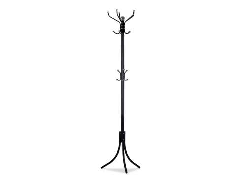 Stojący Wieszak Na Ubrania ModernHome Black – Metalowy, 16 Haków Stojący Wieszak Na Ubrania ModernHome Black – Metalowy, 16 Haków