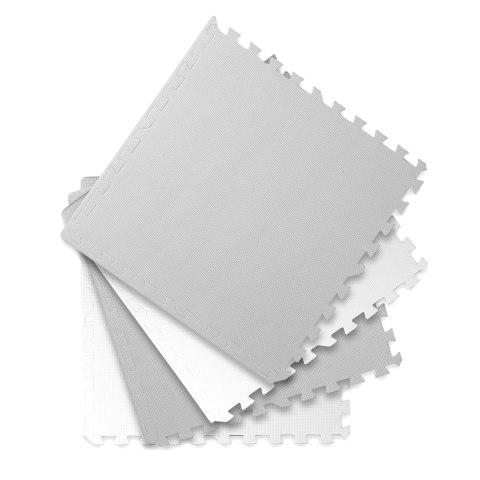 Mata Piankowa Puzzle Ricokids 60x60cm 4 szt białe i szare Mata Piankowa Puzzle Ricokids 60x60cm 4 szt białe i szare