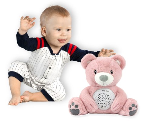 Pluszowy Miś Maskotka z Projektorem i Melodiami Milly Bear Pink