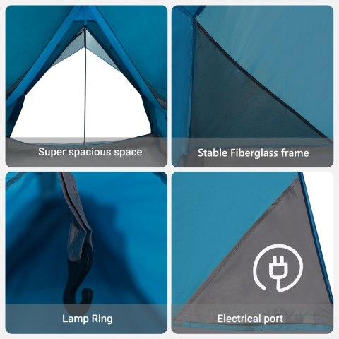 Namiot kempingowy A-frame 3-osobowy, niebieski, wodoodporny Namiot kempingowy A-frame 3-osobowy, niebieski, wodoodporny