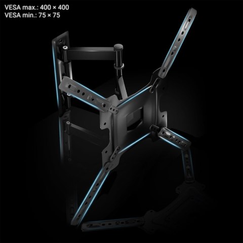 Obrotowy Uchwyt Do Telewizora Humberg HM-885 – 17–56", VESA 75x75–400x400, 30 kg