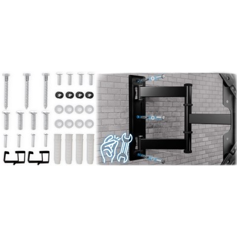 Obrotowy Uchwyt Do Telewizora Humberg HM-885 – 17–56", VESA 75x75–400x400, 30 kg