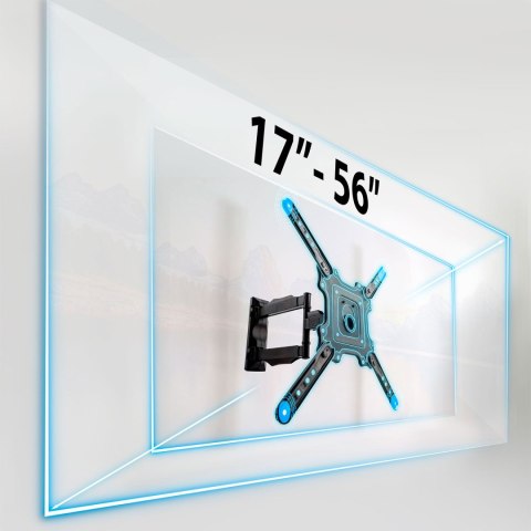 Wzmocniony Uchwyt Ścienny Humberg HM-884 – Do TV 17–56", Obrotowy, 35kg