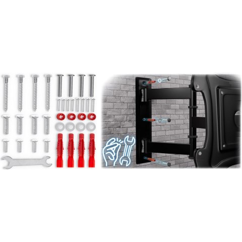 Wzmocniony Uchwyt Ścienny Humberg HM-884 – Do TV 17–56", Obrotowy, 35kg
