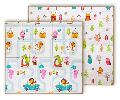 Mata Piankowa Składana Milly Mally Play Ulice Las 197x177 cm