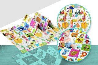 Mata Piankowa Dwustronna Składana 150x200 NICEKIDS – Alfabet