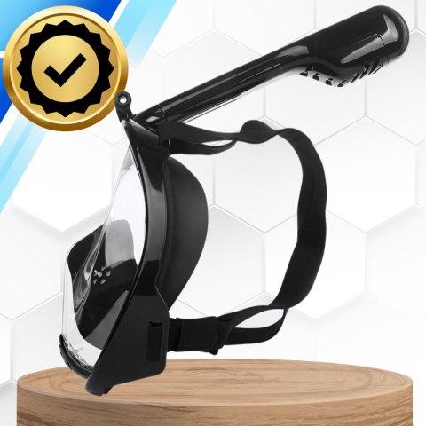 Maska Do Nurkowania, Snorkelingu Pełnotwarzowa Full Face GoPro - L/XL Czarna Maska Do Nurkowania, Snorkelingu Pełnotwarzowa Full Face GoPro - L/XL Czarna