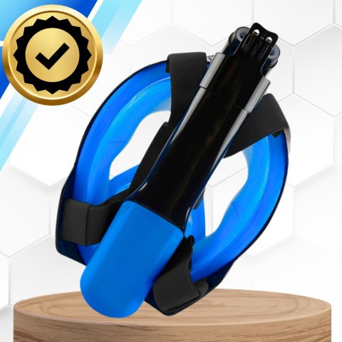 Maska Do Nurkowania, Snorkelingu Pełnotwarzowa Full Face GoPro - L/XL Niebieska Maska Do Nurkowania, Snorkelingu Pełnotwarzowa Full Face GoPro - L/XL Niebieska