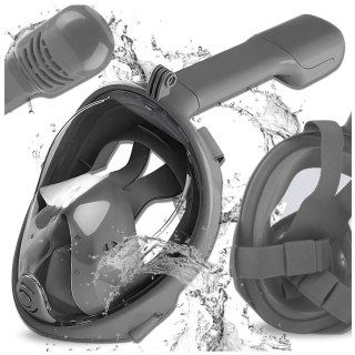Maska Do Nurkowania, Snorkelingu Pełnotwarzowa Full Face GoPro - L/XL Szara