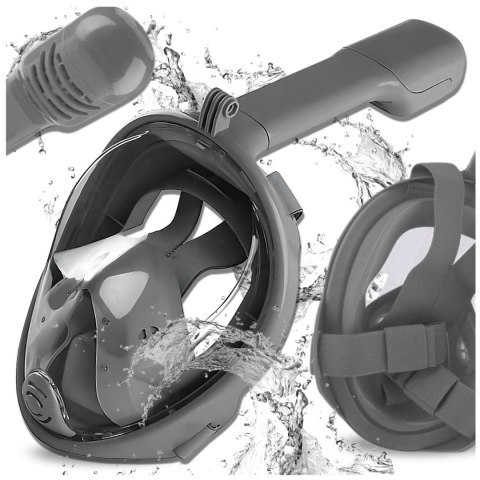 Maska Do Nurkowania, Snorkelingu Pełnotwarzowa Full Face GoPro - L/XL Szara