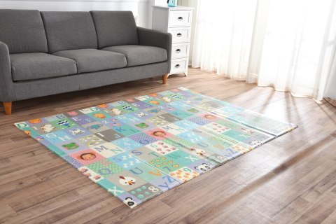 Mata Piankowa Składana Dwustronna 150x200 cm Z Torbą - Alfabet, Sowy Mata Piankowa Składana Dwustronna 150x200 cm Z Torbą - Alfabet, Sowy