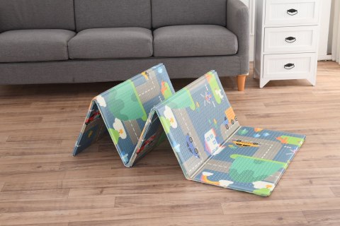 Mata Piankowa Składana Dwustronna 150x200 cm Z Torbą - Alfabet, Ulice Mata Piankowa Składana Dwustronna 150x200 cm Z Torbą - Alfabet, Ulice