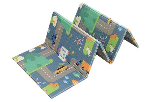 Mata Piankowa Składana Dwustronna 150x200 cm Z Torbą - Alfabet, Ulice Mata Piankowa Składana Dwustronna 150x200 cm Z Torbą - Alfabet, Ulice