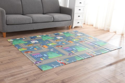 Mata Piankowa Składana Dwustronna 150x200 cm Z Torbą - Alfabet, Ulice Mata Piankowa Składana Dwustronna 150x200 cm Z Torbą - Alfabet, Ulice