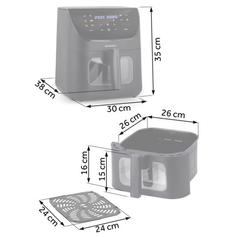 Frytkownica Beztłuszczowa Air Fryer Berdsen BD-660 Czarna – 8 L, 1700 W