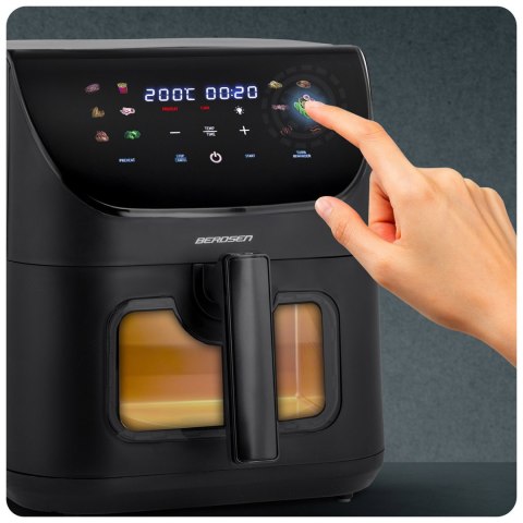 Frytkownica Beztłuszczowa Air Fryer Berdsen BD-660 Czarna – 8 L, 1700 W