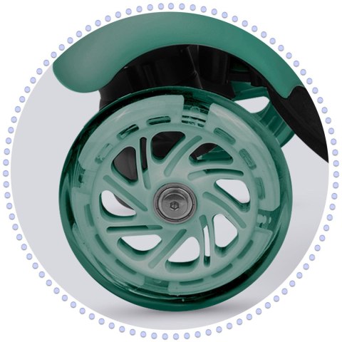 Hulajnoga Balansowa Trójkołowa 3w1 Ricokids Czarno-Zielona LED