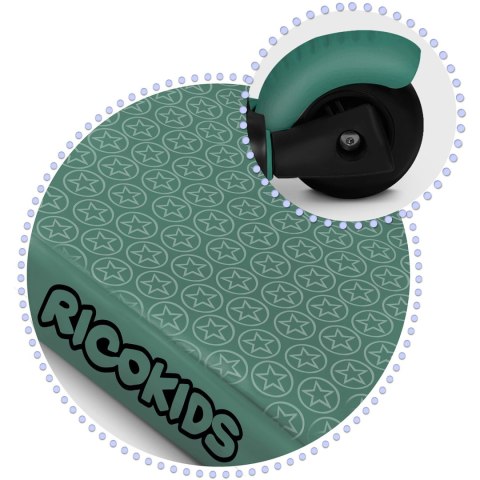 Hulajnoga Balansowa Trójkołowa 3w1 Ricokids Czarno-Zielona LED