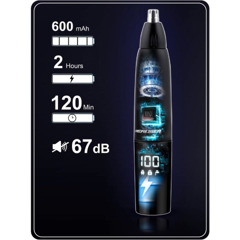 Trymer do Nosa i Uszu 3w1 Berdsen BD-269 Czarno-Szary