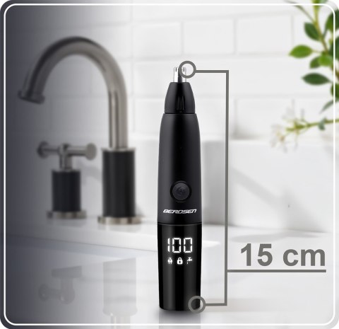 Trymer do Nosa i Uszu 3w1 Berdsen BD-269 Czarno-Szary