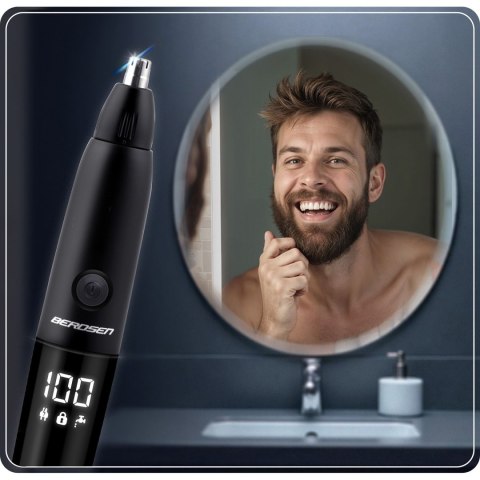 Trymer do Nosa i Uszu 3w1 Berdsen BD-269 Czarno-Szary