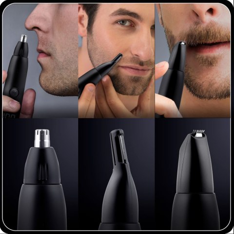 Trymer do Nosa i Uszu 3w1 Berdsen BD-269 Czarno-Szary